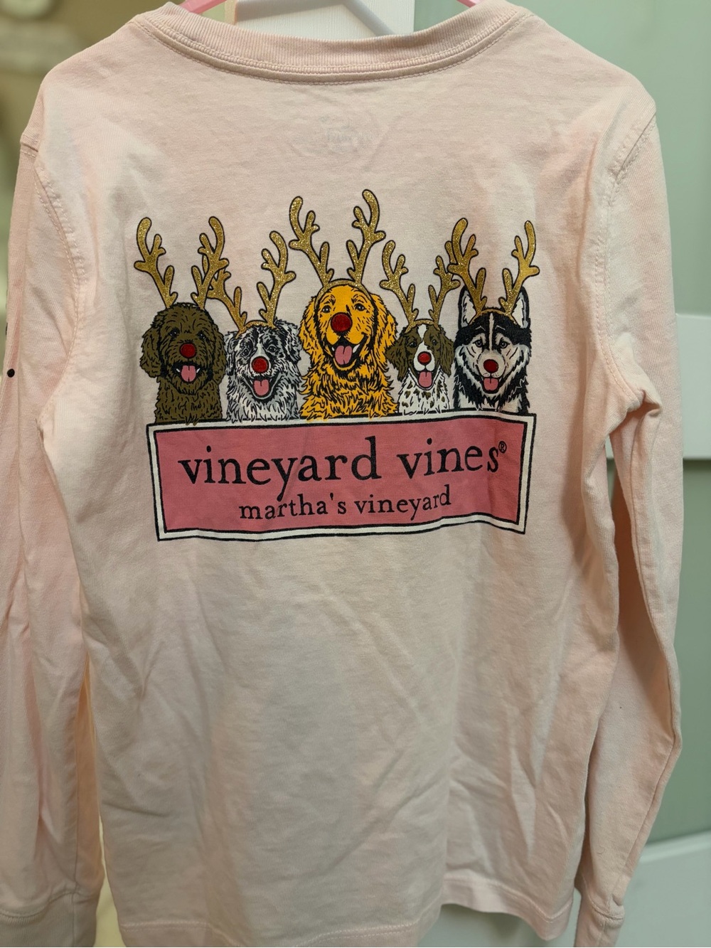 Vineyard Vines Light Pink Long-Sleeve Graphic Tee for Kids
